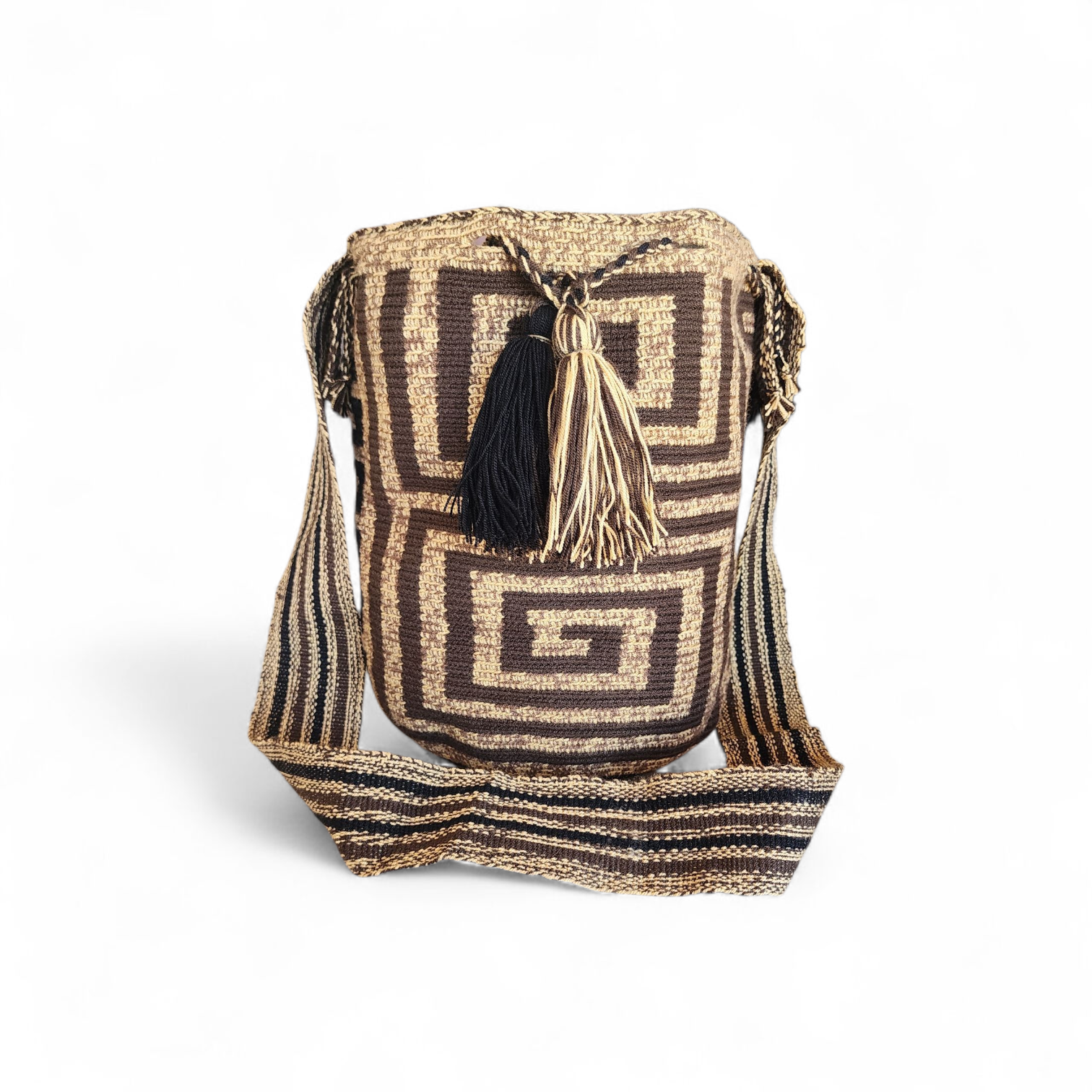 Traditional hand-woven Wayuu mochila