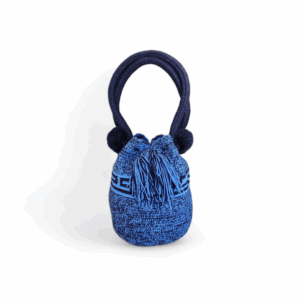 Navy and Sky Blue Classic Tote Wayuu Mochila Bag