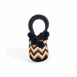 Black and Mustard Classic Tote Wayuu Mochila Bag