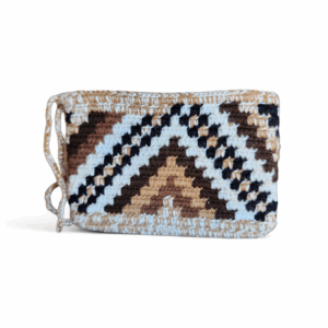 Cream, Tan, Brown & Black Geometric Wayuu Coin Purse
