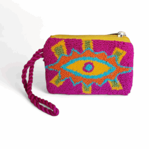 Fuchsia Pink Sunburst Wayuu Coin Purse