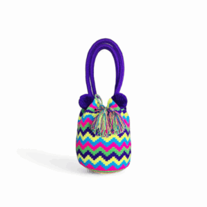 Multicolor Wave Pattern Wayuu Mochila