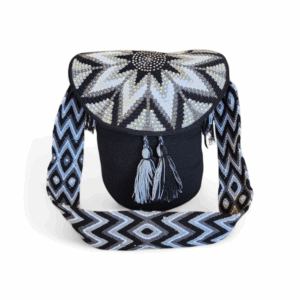 Nocturna Beaded Crossbody Wayuu Mochila Bag
