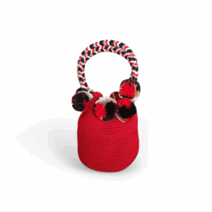 Red and Espresso Classic Tote Wayuu Mochila Bag